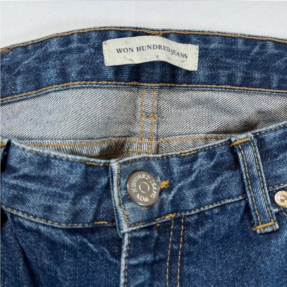 Won Hundred Jeans Nathalie Cropped Relaxed Straight Leg Size 29 - Picture 3 of 9